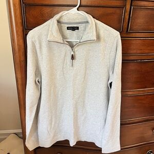 Banana Republic 100% Cotton soft white Quarter zip